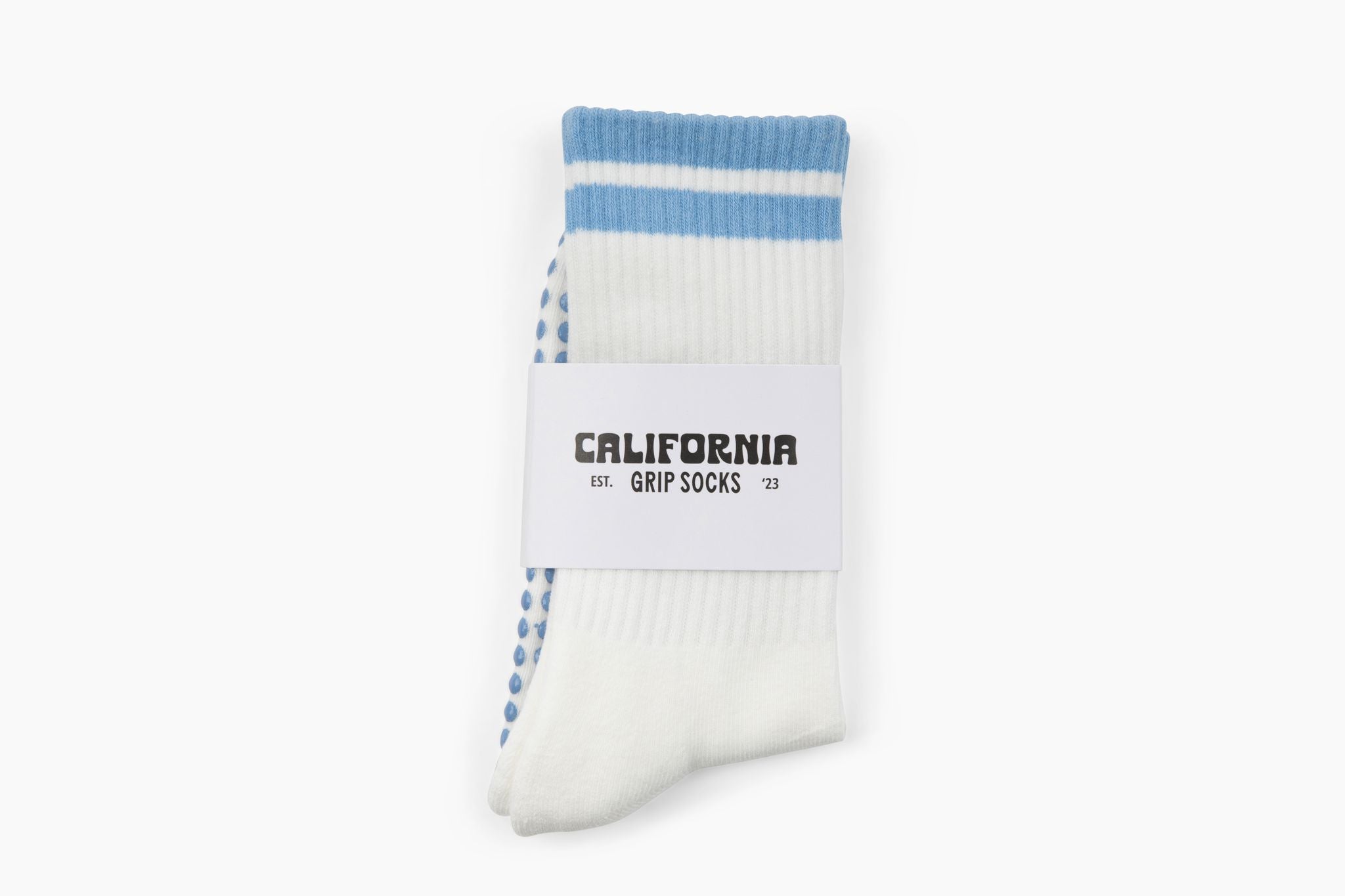 The Classic Grip Socks - Blue Stripes