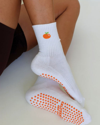 The Orange Midi Grip Socks
