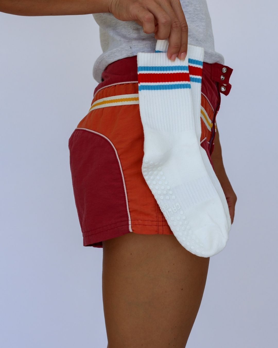 The USA Retro Midi Grip Socks