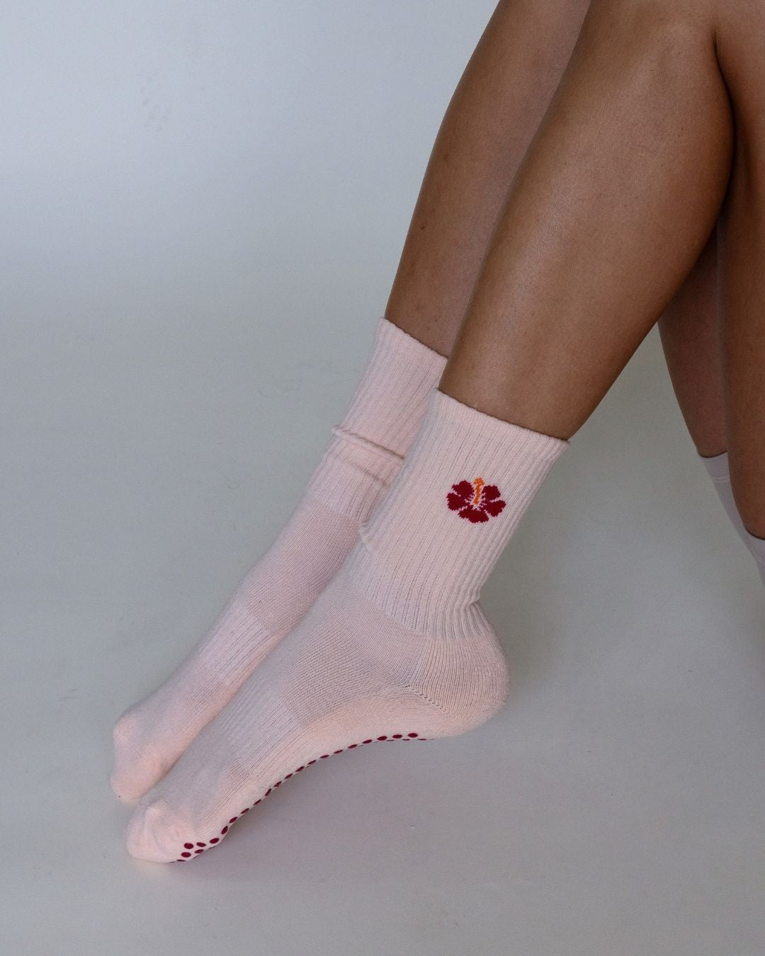 The Hibiscus Grip Socks