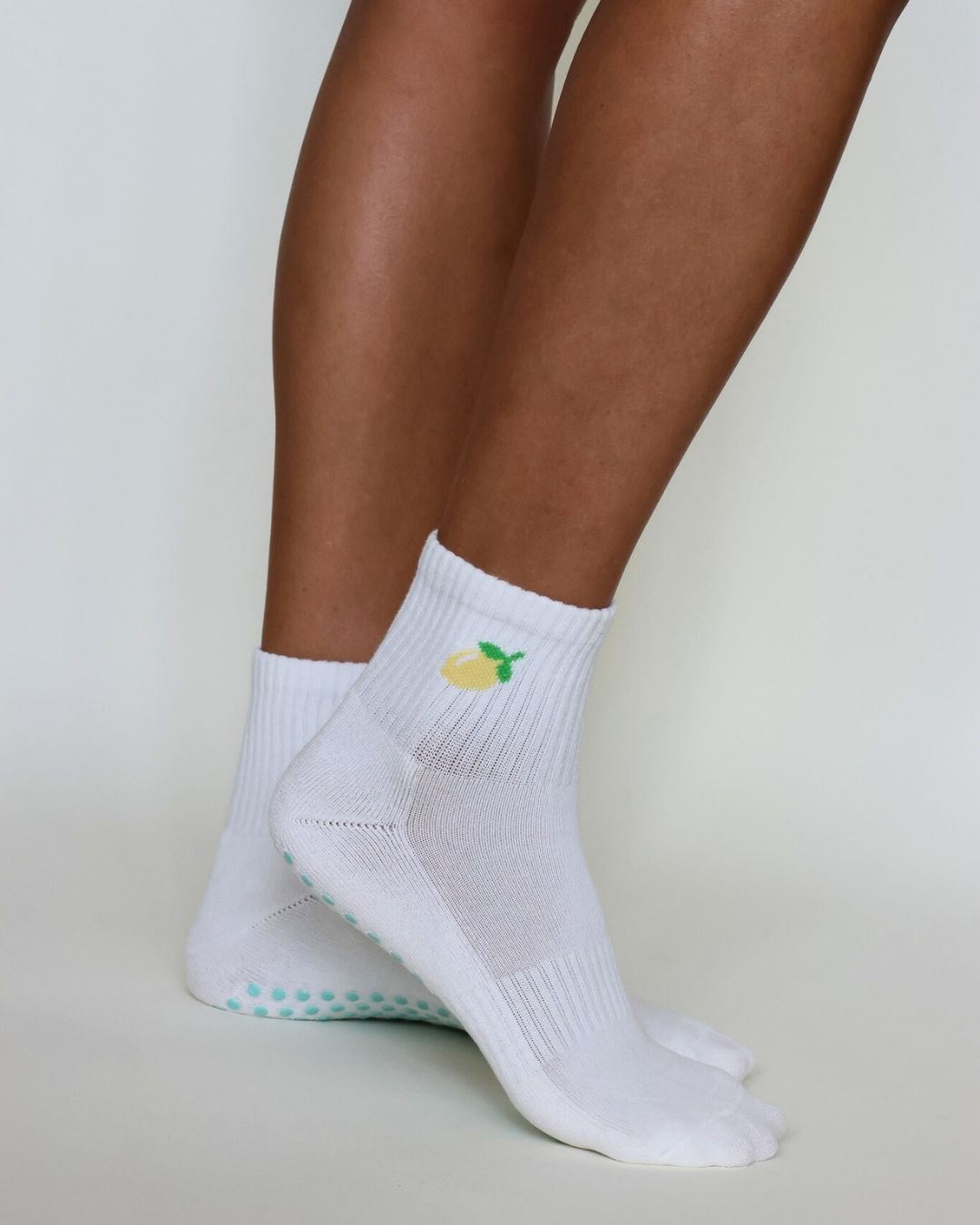 The Lemon Shortie Grip Socks