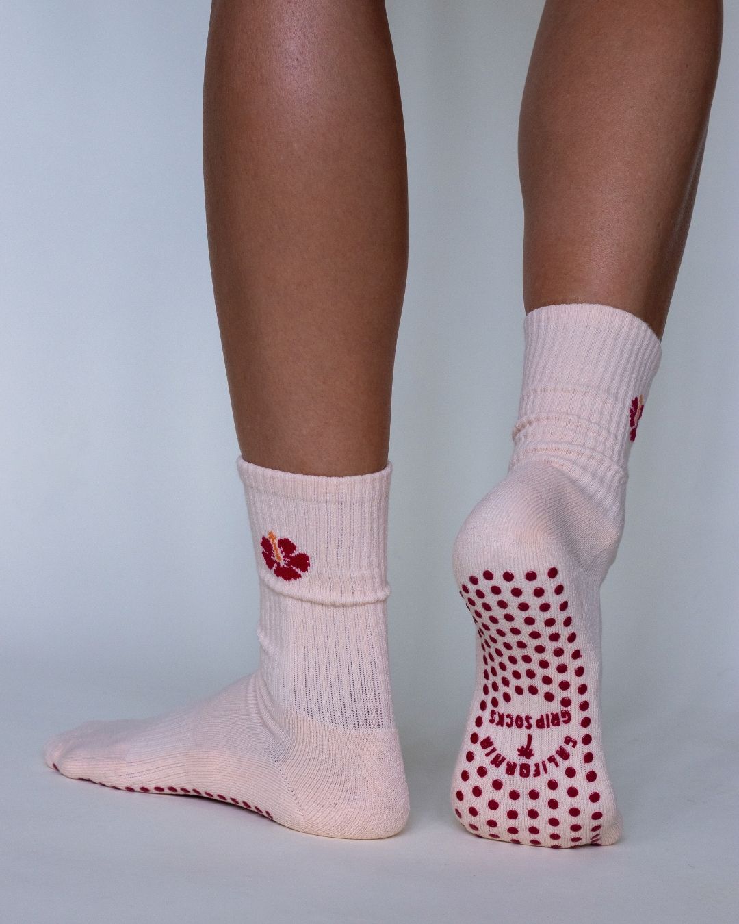 The Hibiscus Grip Socks