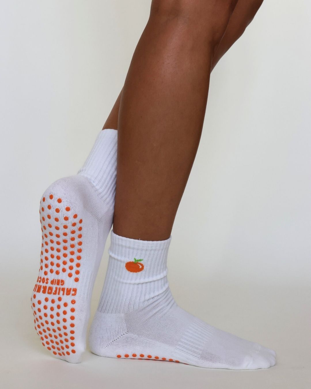 The Orange Midi Grip Socks