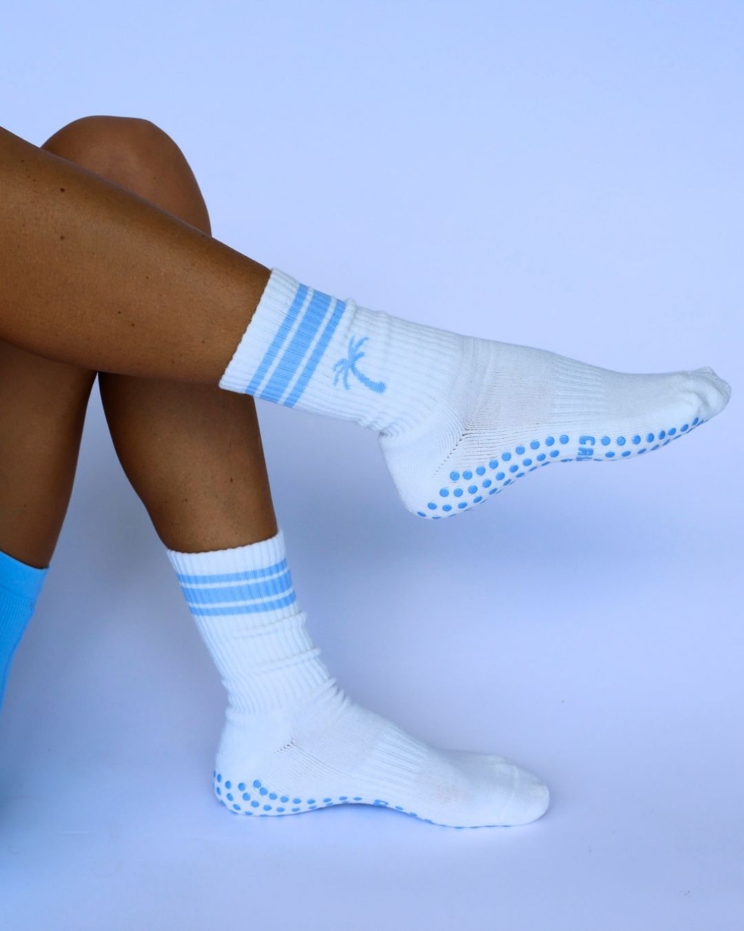 The Palm Grip Socks - Blue