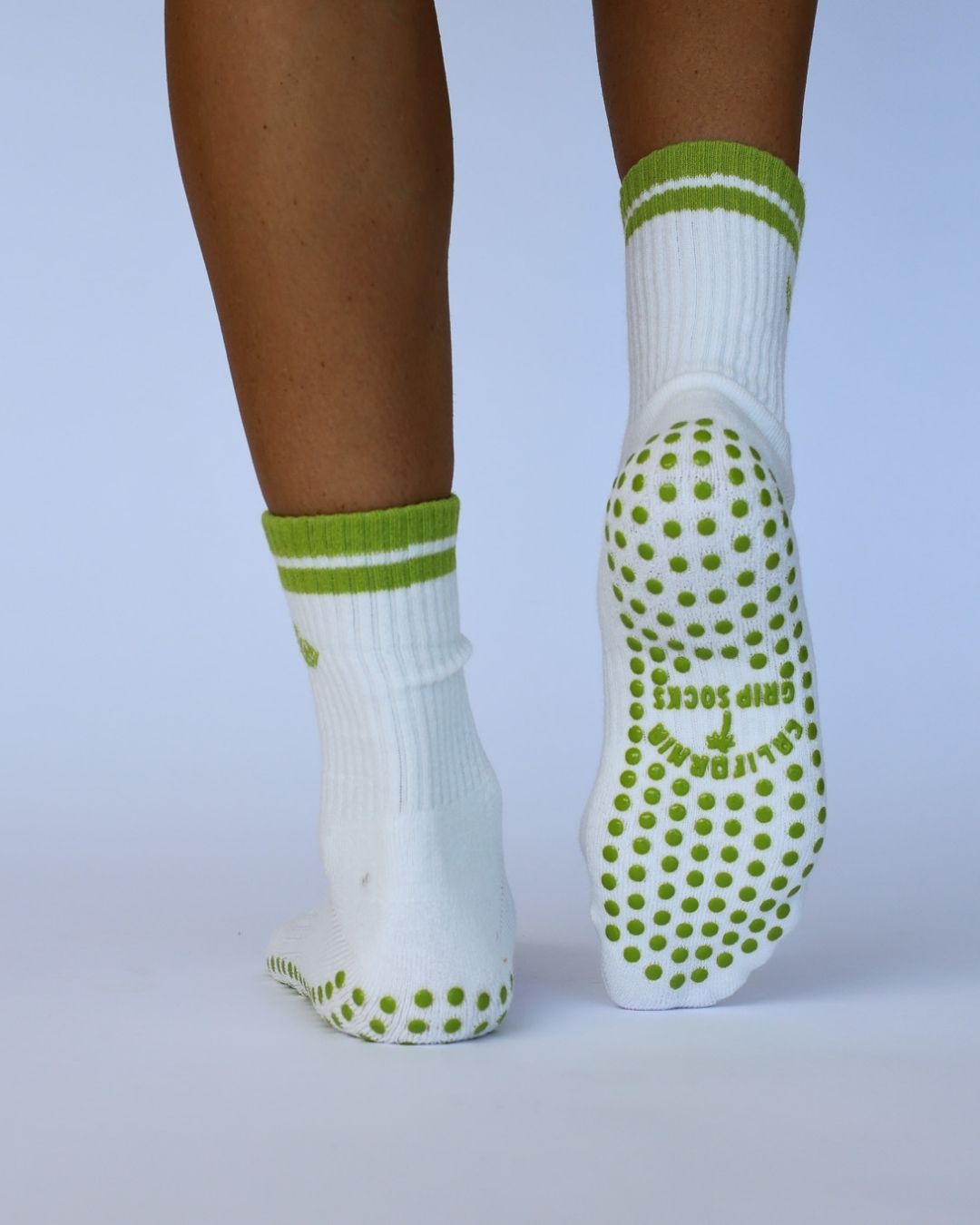 The Lime Midi Grip Socks