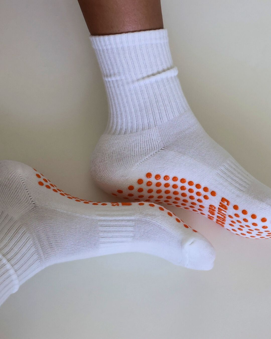The Orange Midi Grip Socks