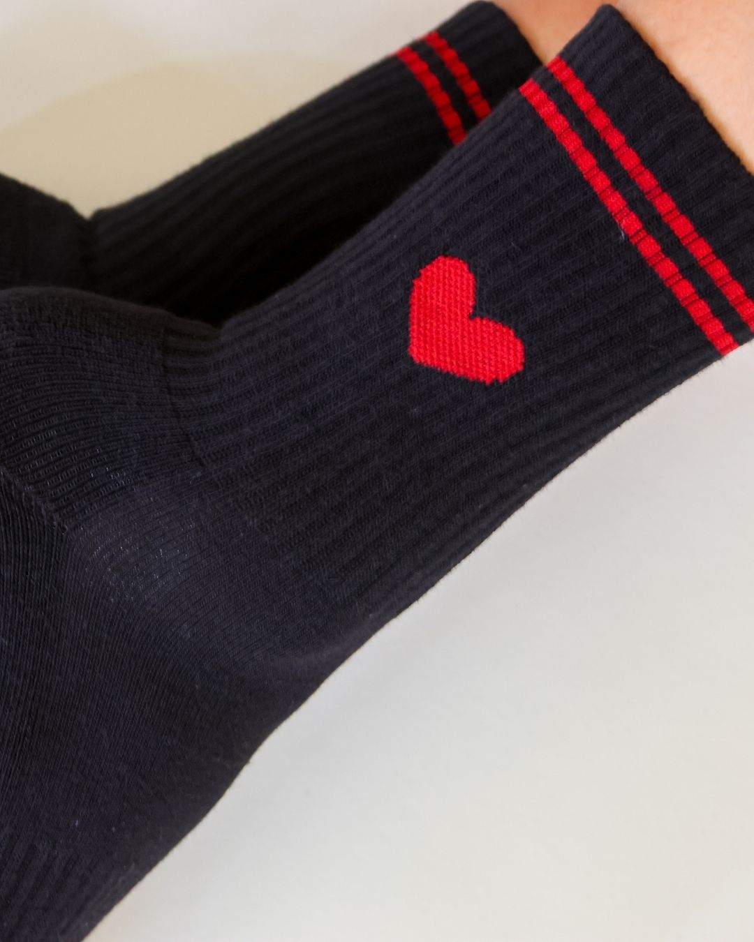 The Heart Grip Socks - Black