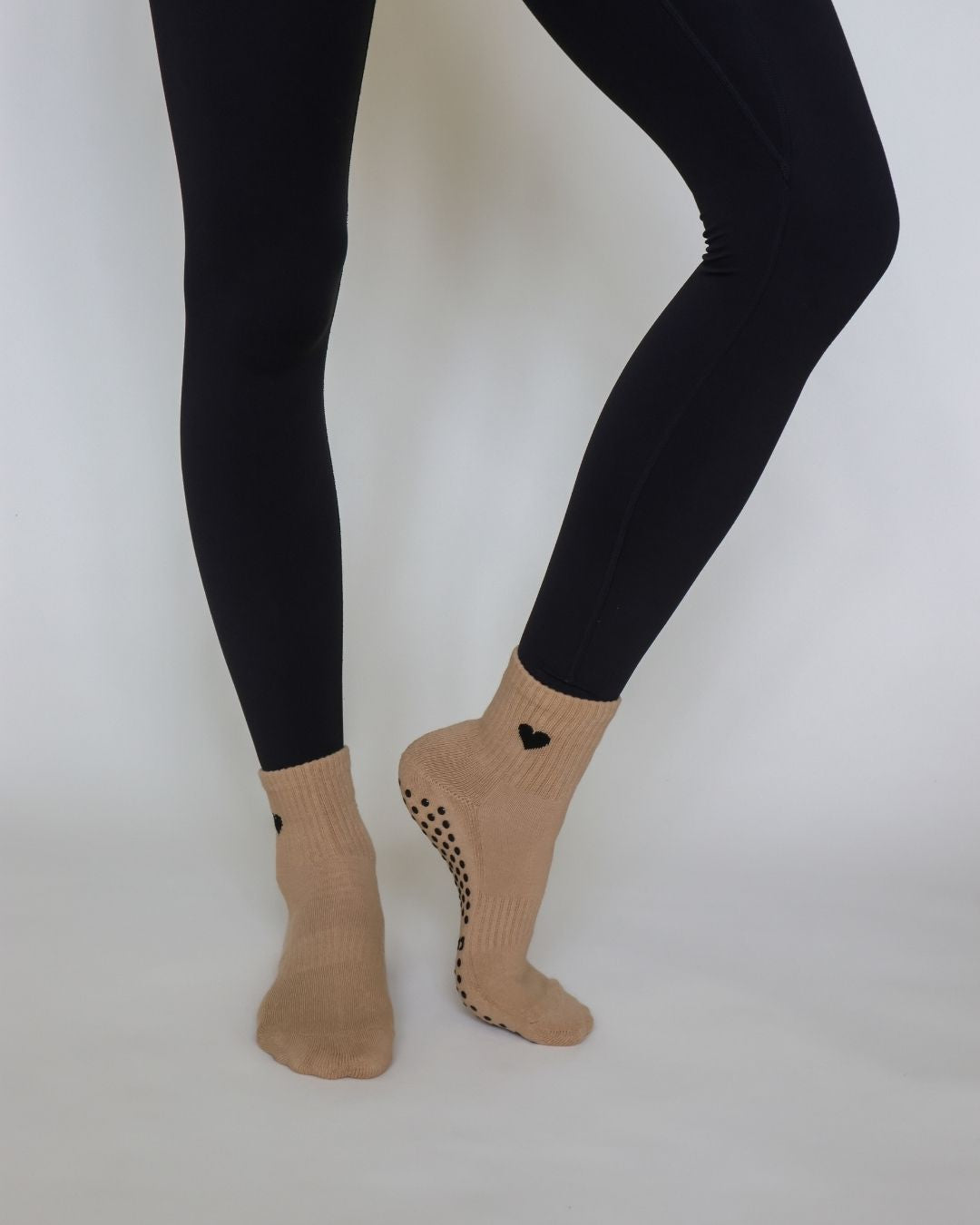 The Heart Shortie Grip Socks