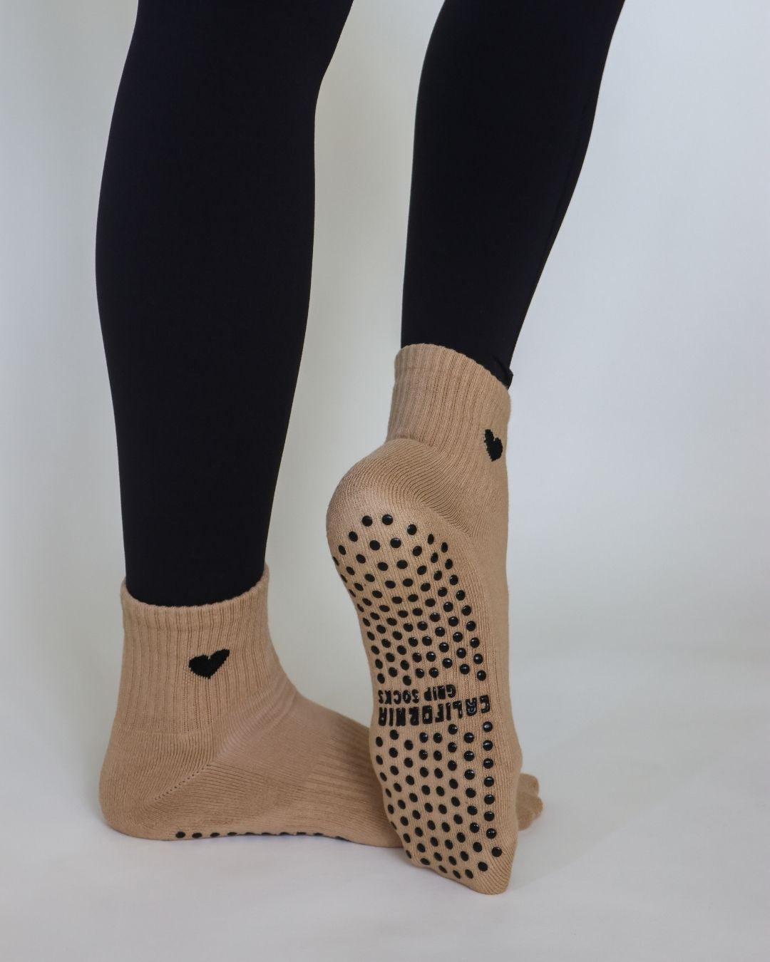 The Heart Shortie Grip Socks