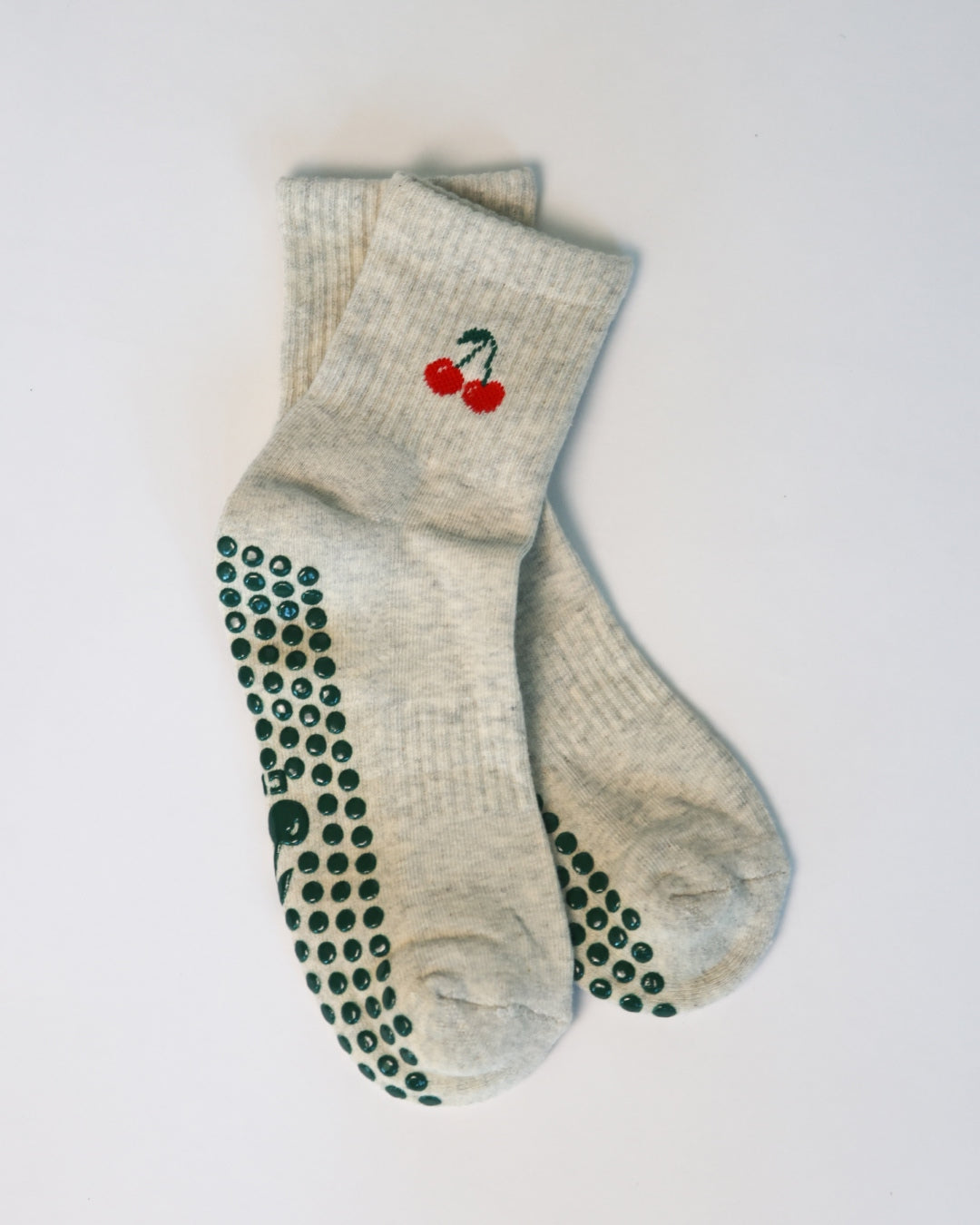 The Cherry Shortie Grip Socks