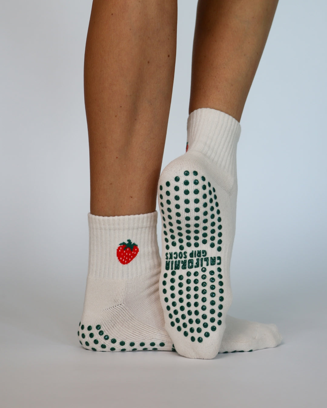 The Strawberry Shortie Grip Socks