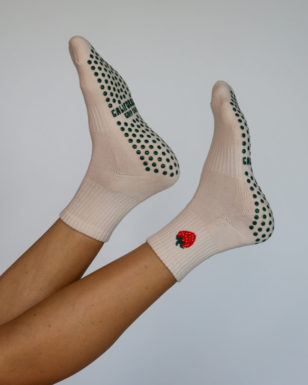 The Strawberry Shortie Grip Socks