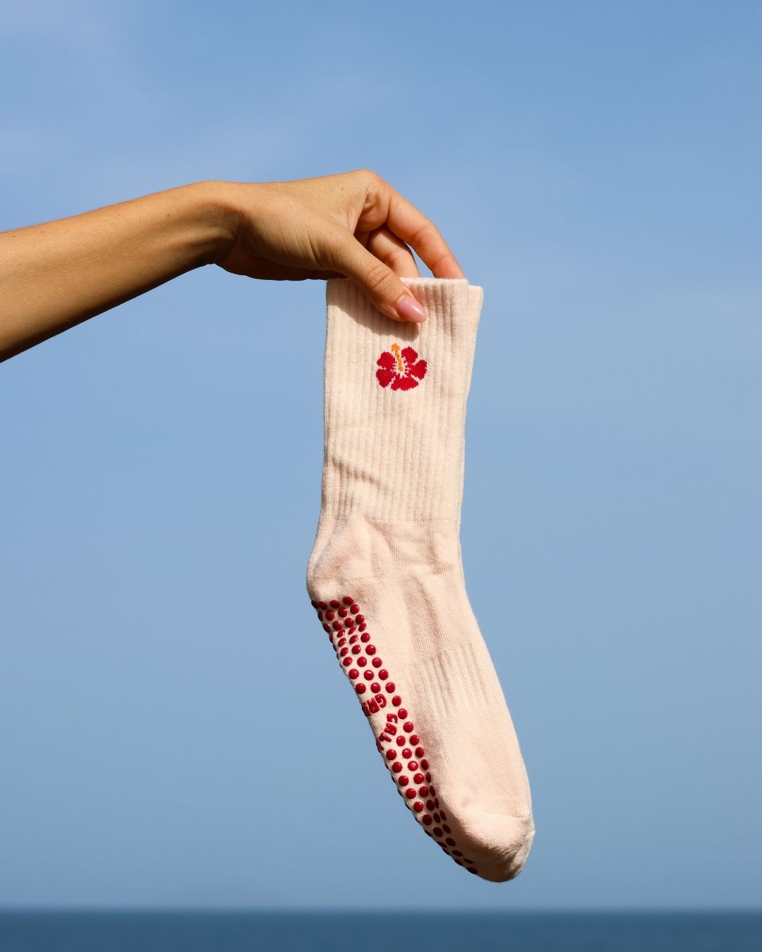 The Hibiscus Grip Socks