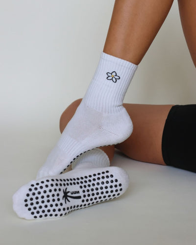 The Plumeria Grip Socks