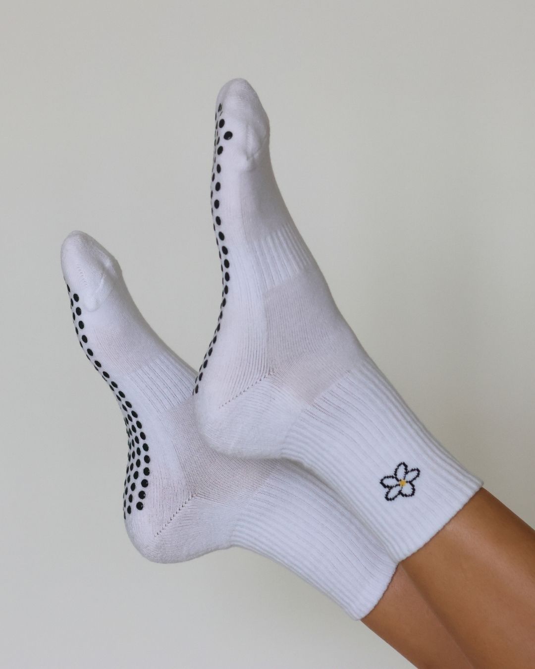 The Plumeria Grip Socks